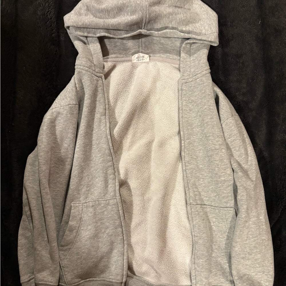 GAP Gray Jacket with Hood and Zipper